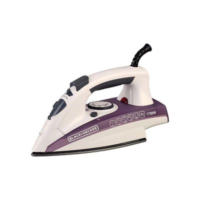 Black & Decker Steam Iron X1750-B5 - Ceramic Coated Soleplate with Anti Calc Drip Self Clean and Auto Shutoff - 1750W - Removes Stubborn Creases Quickly Easily