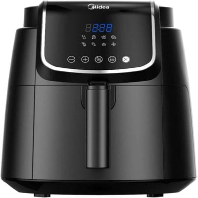 Midea 4.7L XL Digital Air Fryer 1500W with Dual Cyclone Rapid Hot Technology for Frying, Grilling, Broiling, Roasting, Baking, Toasting, Timer up to 60 minutes Temperature Control up to 200°C-MFCN40D2