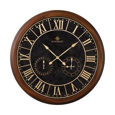 Wooden Wall Clock 6771 with Roman Numerals 70cm  Italian Design Silent Silky Move