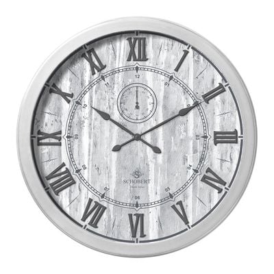 Wooden Wall Clock 6784 70cm with Roman Numerals Italian Design Silent Silky Move