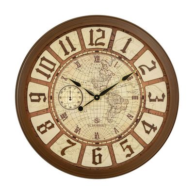 Analog Wooden Wall Clock 6787 70cm  Italian Design Silent Silky Move