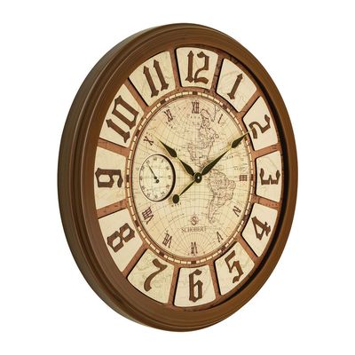 Analog Wooden Wall Clock 6787 70cm  Italian Design Silent Silky Move