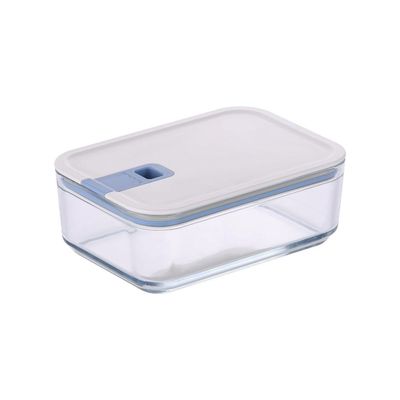 Neoflam Perfect Seal Rectangle Glass Storage Container 1100ml, Airtight Food Container With Lid, Kitchen Storage Organizer, Lunch Box, Meal Prep Container Set Microwave, Oven Safe (PS-GR-110)