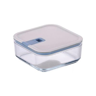 Neoflam Perfect Seal Square Glass Storage Container 1100ml, Airtight Food Container With Lid, Kitchen Storage Organizer, Lunch Box, Meal Prep Container Set Microwave, Oven Safe (PS-GS-110)