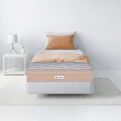 Sleepwell Spring Fresh Classic | 3 Zone Profiled Resitec Foam | Twin Bed Size | Pocket Spring | Neem Fresche Technology | Anti Sag Mattress (200L x 120W x 25H cm)