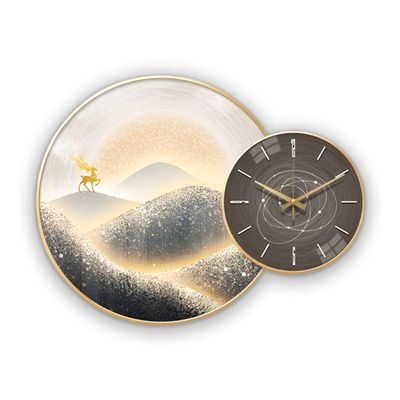 Wall Clock with Painting Sand Round