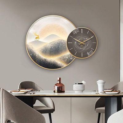 Wall Clock with Painting Sand Round