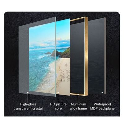 Black & Gold Wall Painting (50x50 cm - Set of 3)