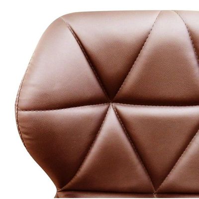 PU Leather Bar Stool Adjustable Height Swivel Hydraulic Bar With Backrest 360Â° Swivel (Brown)