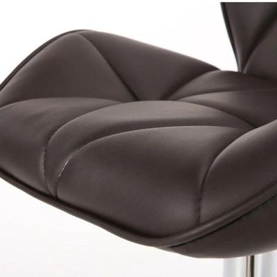 PU Leather Bar Stool Adjustable Height Swivel Hydraulic Bar With Backrest 360Â° Swivel (Black)