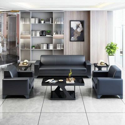 Luxury Sofa Set Modern Design Sectional Couch For Living Room 5 Seater Sofa Set Black (3+1+1)