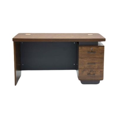 Office Wooden Table with Drawers Gaming Desk, Modern Computer Study & Book Storage Table Engineer Wood for Home, Office, Gaming Room, Study Room WENGE+GREY 140 cm