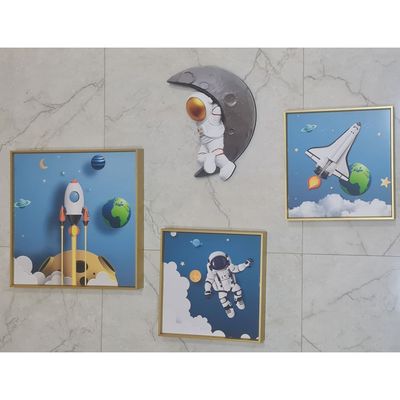 Boys Children Bedroom Cartoon decoration wall painting set with moon mural