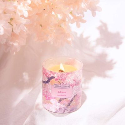 Sakura beeswax jar candle