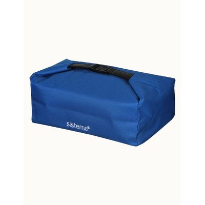 Sistema Foldable Lunch Bag Blue: Keeps Food Fresh, Leakproof and Folds Flat for Easy Storage (Durable & Easy to Clean)