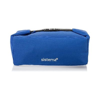 Sistema Foldable Lunch Bag Blue: Keeps Food Fresh, Leakproof and Folds Flat for Easy Storage (Durable & Easy to Clean)