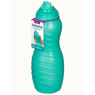 Sistema 700ml Water Bottle (Green): BPA-Free, Reusable & Davina Twist N Sip,Hygienic Lid & Easy to Use - Fun & Leakproof.