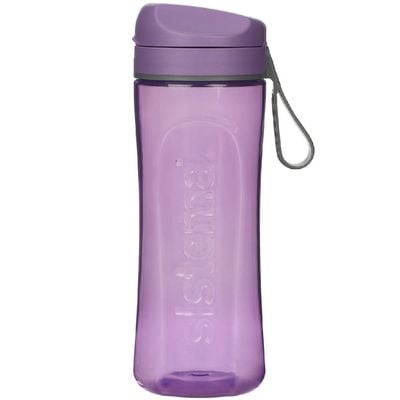 Sistema 600ml Tritan Swift Bottle (Purple): Lightweight & Durable - Great for Gym & Fitness Activities - Leakproof, BPA-Free & Easy to Clean