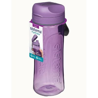 Sistema 600ml Tritan Swift Bottle (Purple): Lightweight & Durable - Great for Gym & Fitness Activities - Leakproof, BPA-Free & Easy to Clean