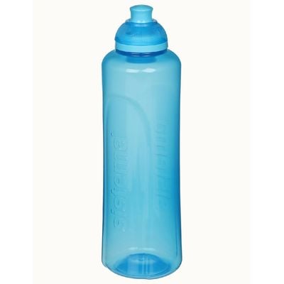 Sistema 480ML Helix Squeeze Bottle for school, sports & on the go, comes with Twist ‘n’ Sip lid, easy grip shape, Leak proof, Impact Resistant. Dishwasher safe & BPA Free, Blue