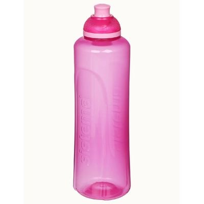 Sistema 480ML Helix Squeeze Bottle for school, sports & on the go, comes with Twist ‘n’ Sip lid, easy grip shape, Leak proof, Impact Resistant. Dishwasher safe & BPA Free, Pink