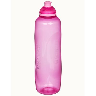 Sistema 600ML Helix Squeeze Bottle for school, sports & on the go, comes with Twist ‘n’ Sip lid, easy grip shape, Leak proof, Impact Resistant. Dishwasher safe & BPA Free, Pink