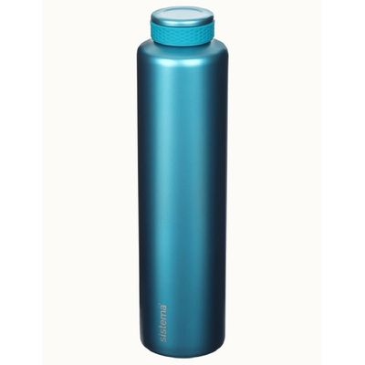 Sistema 600ML Chic Stainless-Steel Bottle, designed with double walled insulation and 100% Leak Proof to keep drinks Hot & Cool, BPA Free. Teal.