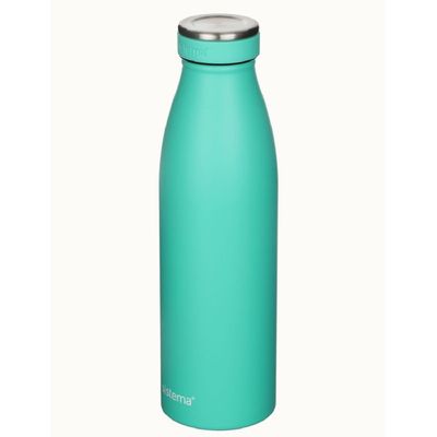 Sistema 500ML Chic Stainless-Steel Bottle, designed with double walled insulation and 100% Leak Proof to keep drinks Hot & Cool, BPA Free. Green.