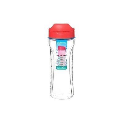 Sistema 600ml Tritan Swift Bottle (Orange): Lightweight & Durable - Great for Gym & Fitness Activities - Leakproof, BPA-Free & Easy to Clean