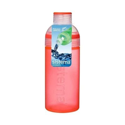 Sistema 580ML Trio Bottle, Portable with screw top Lid. Freezer, Dishwasher & Microwave safe without Lid and BPA Free. Orange