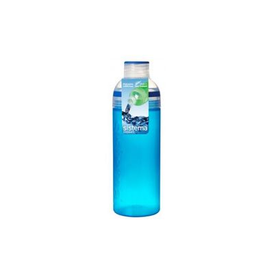 Sistema 700ML Trio Bottle, Portable with screw top Lid. Freezer, Dishwasher & Microwave safe without Lid and BPA Free. Sky Blue