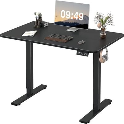 Mahmayi 48x24 Inch Standing Desk with Adjustable Legs, Sturdy Anti-Rust Steel Frames for Home, Office, Living Room, Workstation, Black