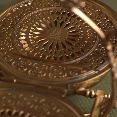 Quesera Brass unique Foldable platter /  dry fruit holder/ dates box/ cookie box