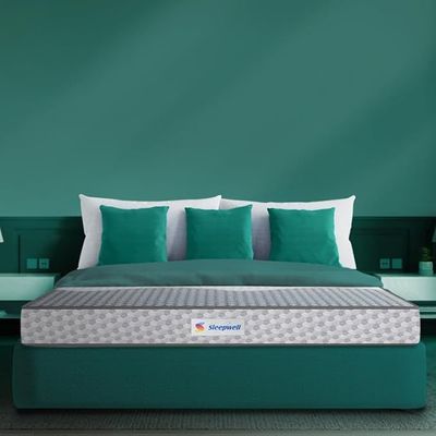 Sleepwell Ortho Pro Profiled Foam | 100 Night Trial | Impressions Memory Foam Mattress With Airvent Cool Gel Technology | Super King Bed Size (200L x 200W x 30H cm)