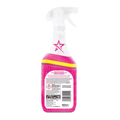 Pink Stuff Miracle Bathroom Foam Cleaner Spray, Non Drip Formulation removes & Prevents Limescales and gives Streak Free Shine  850ML