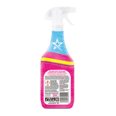 The Pink Stuff Power Disinfectant Multi Purpose Cleaner Spray, Streak Free & Sparkling Shine, Cuts through Grease & Grimes, 850ML