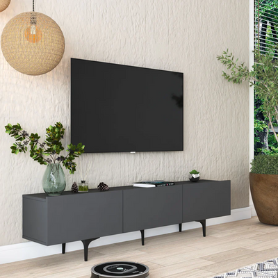 Home Canvas LuxeVision Upto 70inch Black TV Console Table