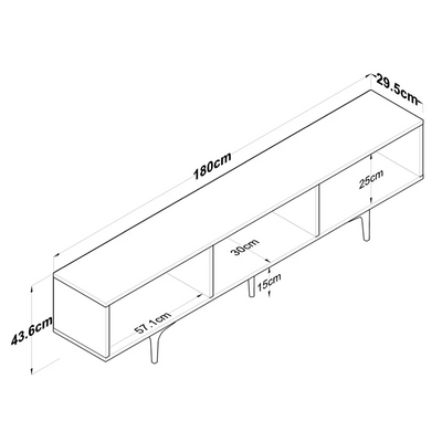 Home Canvas LuxeVision Upto 70 inch White & Black TV Unit Console Table