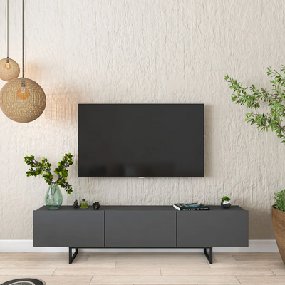 Home Canvas Nova Media Upto 70 Inch Black TV Console Table