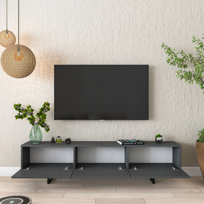 Home Canvas Nova Media Upto 70 Inch Black TV Console Table