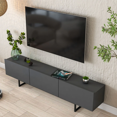 Home Canvas Nova Media Upto 70 Inch Black TV Console Table