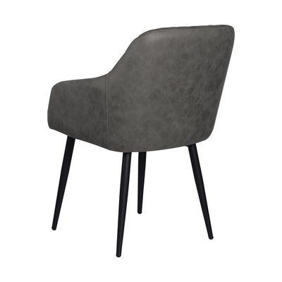 Rarra Arm Chair (Set of 2) dark grey fabric-leg black metal