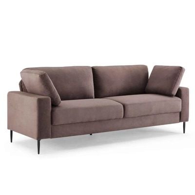 Jeses 3 Seater Fabric Sofa| CHOCOLATE