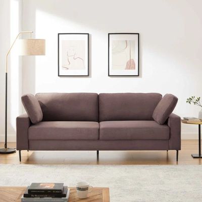 Jeses 3 Seater Fabric Sofa| CHOCOLATE