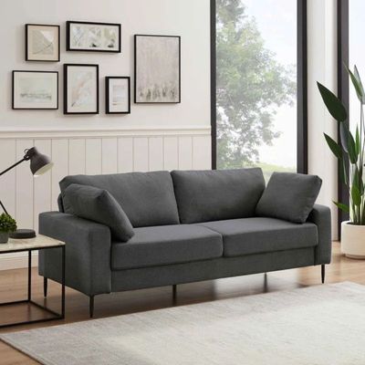 Jeses 3 Seater Fabric Sofa| DARK GREY