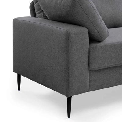 Jeses 3 Seater Fabric Sofa| DARK GREY
