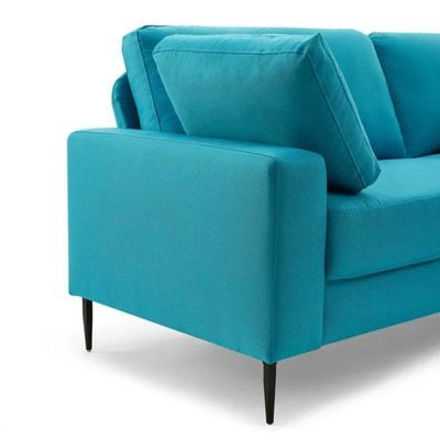 Jeses 3 Seater Fabric Sofa| TURQUOISE