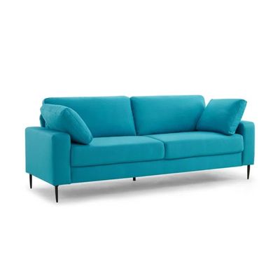 Jeses 3 Seater Fabric Sofa| TURQUOISE