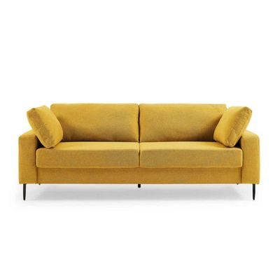 Jeses 3 Seater Fabric Sofa| YELLOW