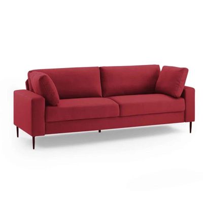 Jeses 3 Seater Fabric Sofa| RED